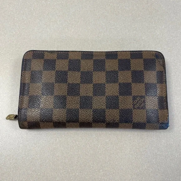 Louis Vuitton Damier Ebene Porte-Monnaie Zippy Wallet - Preowned - Picture 1 of 14